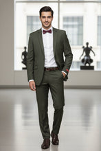 "Rafael" Olive 2-Button Notch Suit (2-Piece Set)