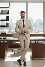 "Rafael" Tan 2-Button Notch Suit (2-Piece Set)