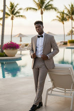 "Rafael" Warm Taupe 2-Button Notch Suit (2-Piece Set)