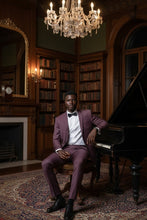 Berry Solid 2-Button Notch Suit (2-Piece Set)