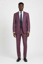 Berry Solid 2-Button Notch Suit (2-Piece Set)