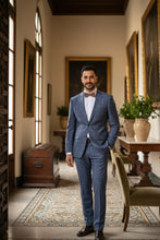 Blue Check 2-Button Notch Suit (2-Piece Set)