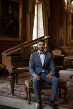 Blue Check 2-Button Notch Suit (2-Piece Set)