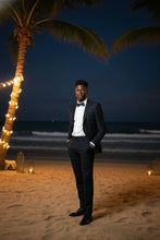 Blue Windowpane 2-Button Notch Suit (2-Piece Set)