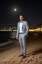 Blue Windowpane 2-Button Notch Suit (2-Piece Set)