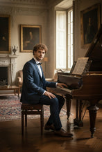 Blue Windowpane 2-Button Notch Suit (2-Piece Set)