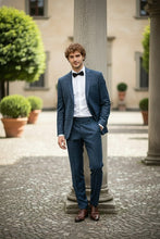 Blue Windowpane 2-Button Notch Suit (2-Piece Set)