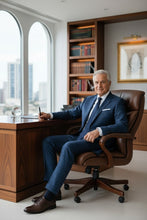 Blue Windowpane 2-Button Notch Suit (2-Piece Set)