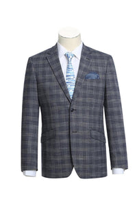 Grey Windowpane Sports Jacket