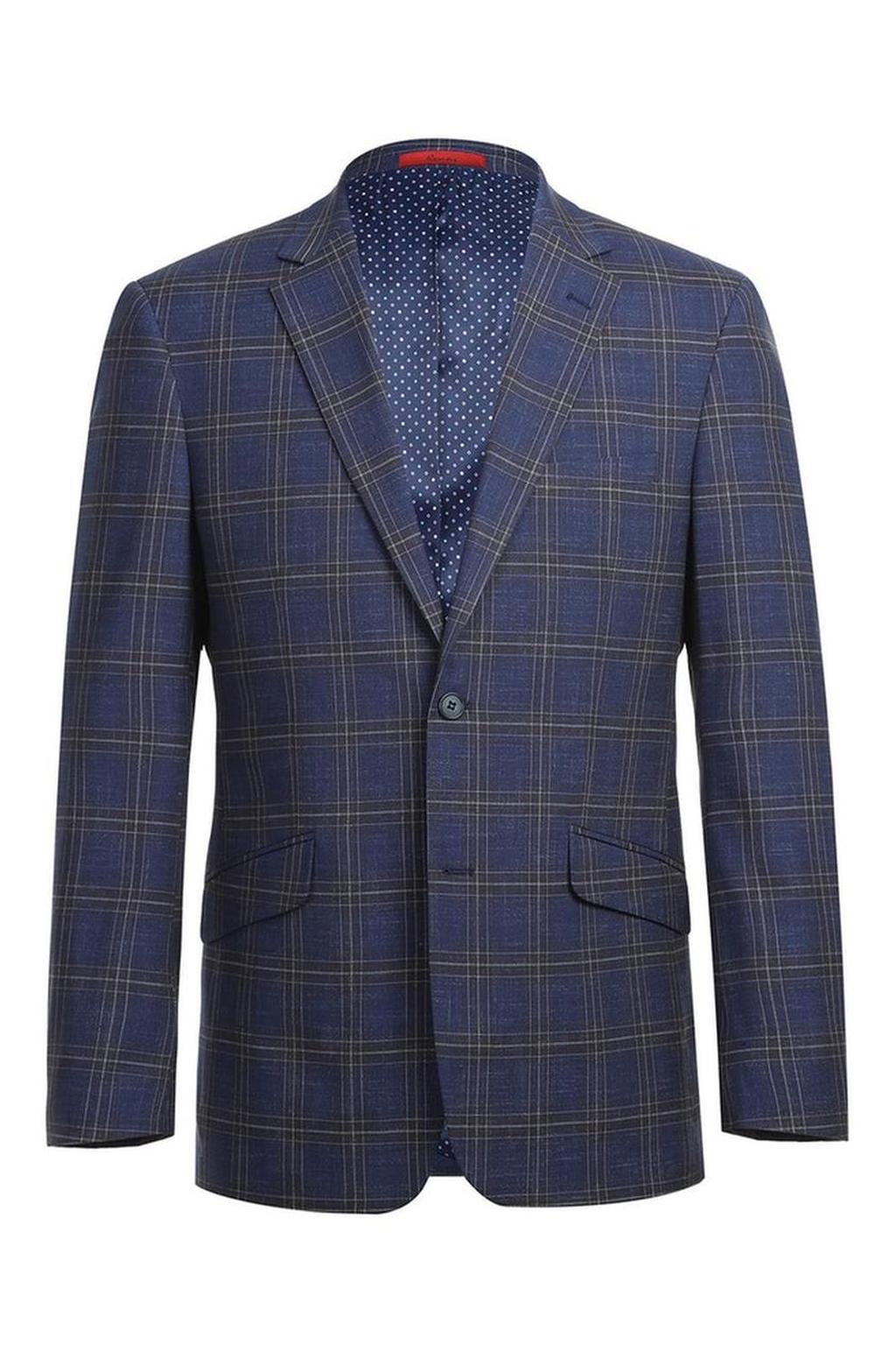 Blue Windowpane Sports Jacket