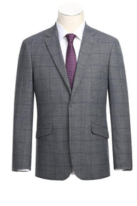 Grey Windowpane Sports Jacket