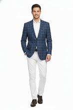 Blue Windowpane Sports Jacket