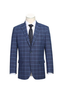 Blue Windowpane Sports Jacket