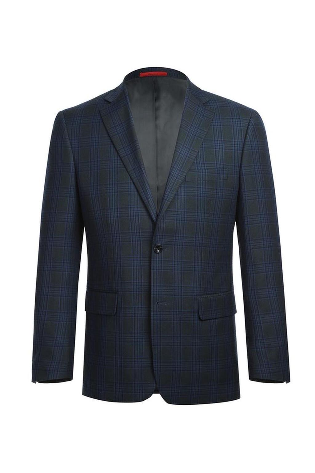 Navy Windowpane Sports Jacket