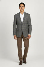 Brown Windowpane Sports Jacket