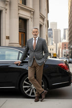 Brown Windowpane Sports Jacket