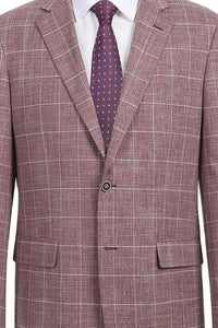 Wine Windowpane Sports Jacket