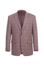 Wine Windowpane Sports Jacket