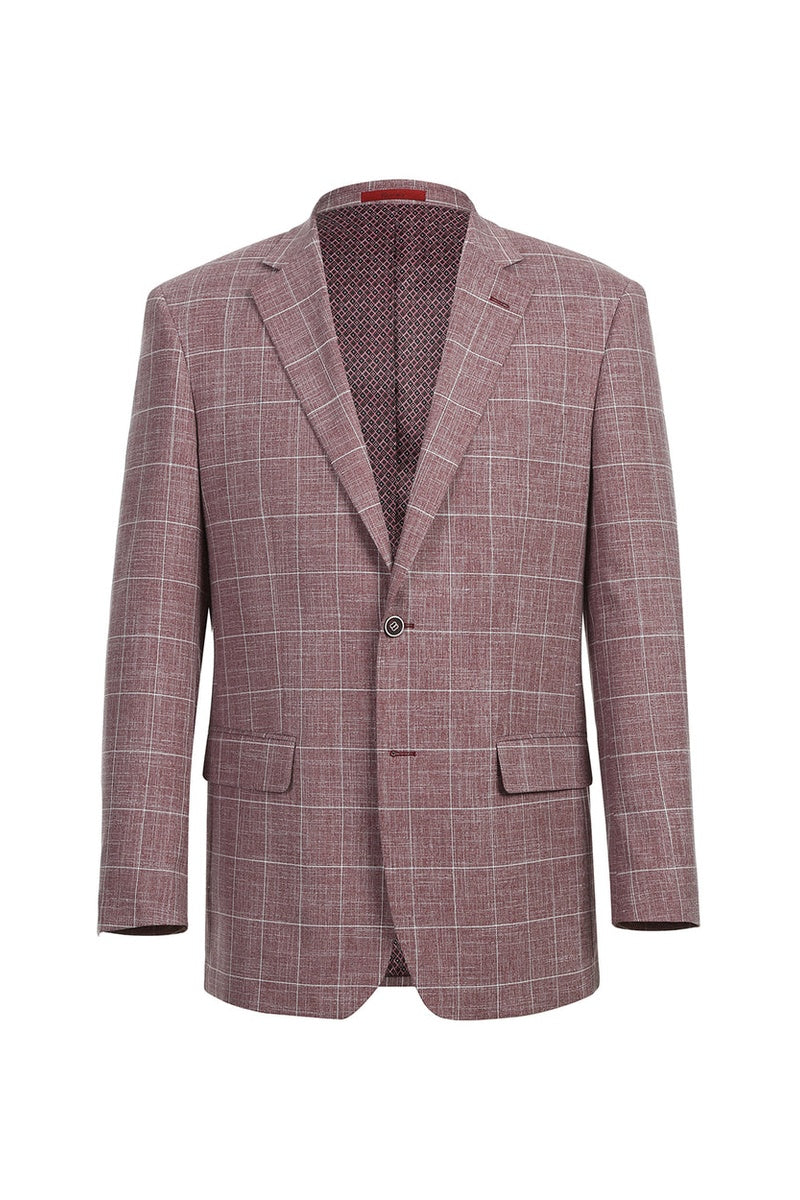 Wine Windowpane Sports Jacket