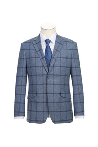 Blue Windowpane Sports Jacket