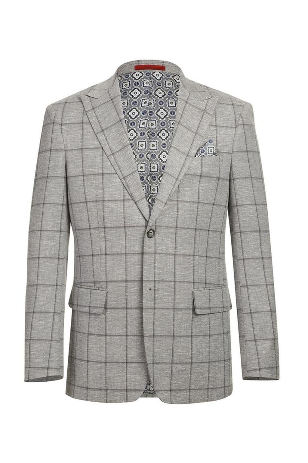 Grey Windowpane Sports Jacket