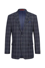 Navy Windowpane Sports Jacket