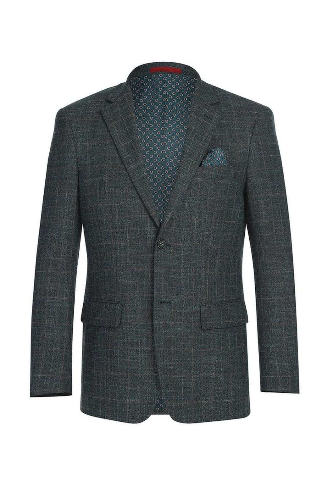 Green Windowpane Sports Jacket