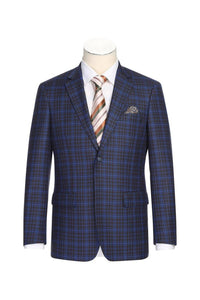 Blue Windowpane Sports Jacket