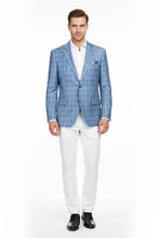 Blue Windowpane Sports Jacket