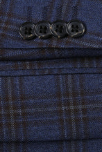 Blue & Black Windowpane Sports Jacket