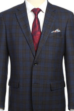 Blue & Black Windowpane Sports Jacket