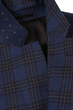 Blue & Black Windowpane Sports Jacket