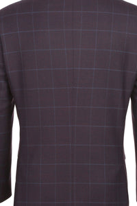 Midnight Blue Windowpane Sports Jacket