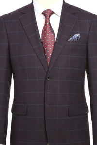 Midnight Blue Windowpane Sports Jacket