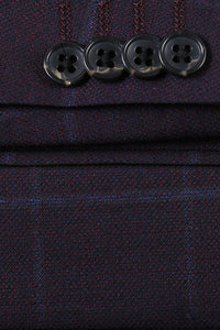 Midnight Blue Windowpane Sports Jacket