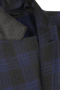 Grey & Blue Windowpane Sports Jacket