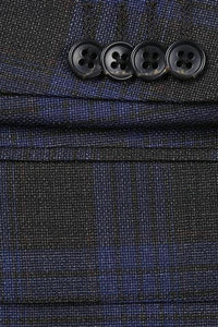 Grey & Blue Windowpane Sports Jacket