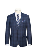 Navy Windowpane Sports Jacket