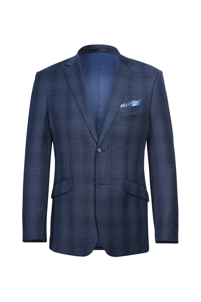 Navy Windowpane Sports Jacket