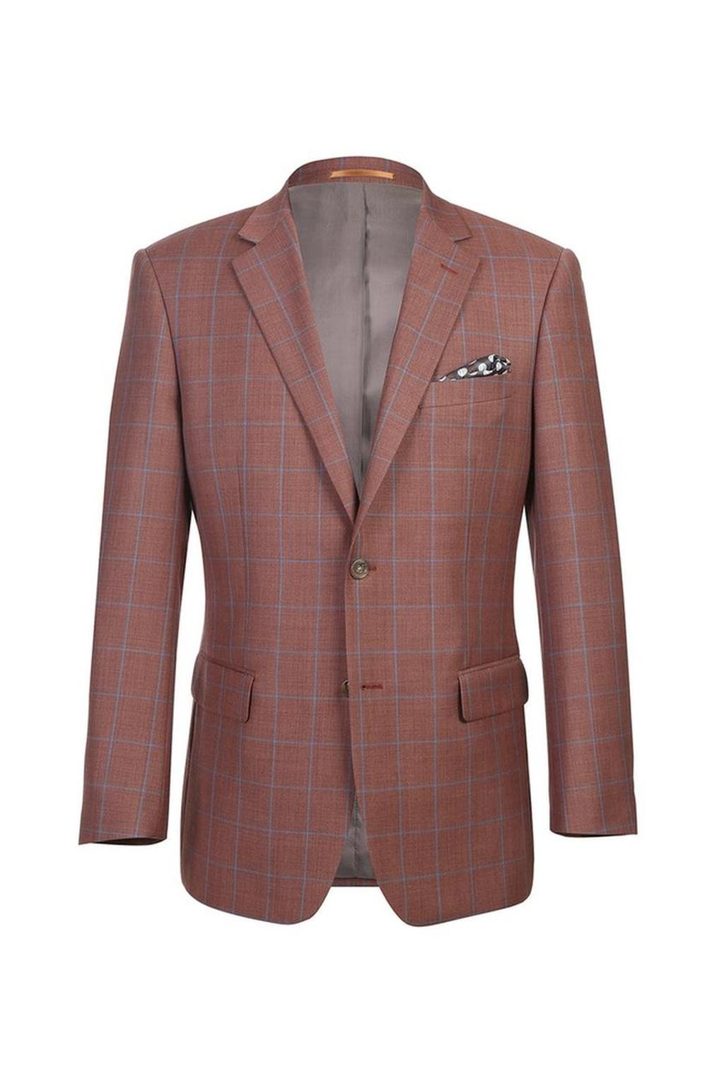 Brown Windowpane Sports Jacket