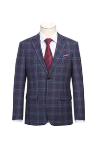 Purple & Blue Windowpane Sports Jacket
