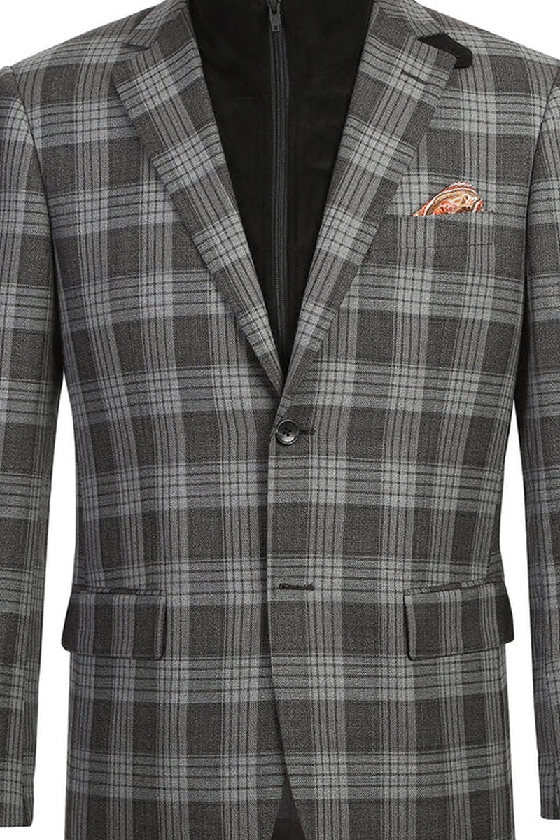 Grey Windowpane Sports Jacket