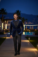 "Marseille" Blue Velvet Jacket (Separates)