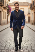"Marseille" Blue Velvet Jacket (Separates)