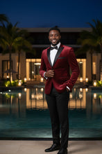 "Marseille" Burgundy Velvet Jacket (Separates)