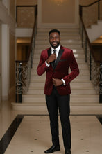 "Marseille" Burgundy Velvet Jacket (Separates)