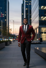 "Marseille" Burgundy Velvet Jacket (Separates)