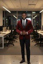 "Marseille" Burgundy Velvet Jacket (Separates)