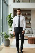 "Ethan" Black Super 150's Luxury Viscose Blend Suit Pants