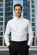 "Richard" White Spread Collar Shirt